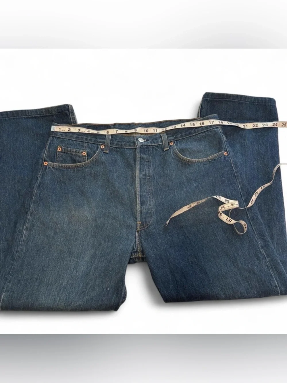 Vintage Levi's 501 Men's Jeans 501-0115 Blue Button Fly W38 L32 Made in USA 80s